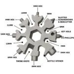 Saker 18-in-1 Stainless Steel Snowflakes Multi-tool